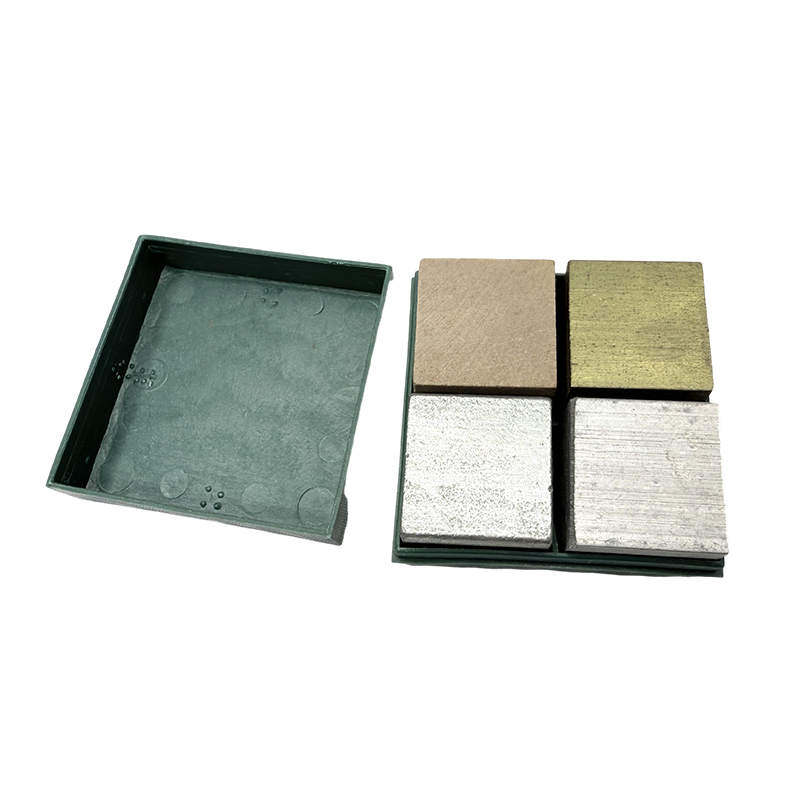 بلوک های چگالی گروه مکعبی (مس، آهن، آلومینیوم، چوب) برای آموزش چگالی فیزیک